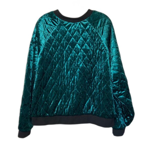 Torrid Velvet Bomber Quilted Jacket SZ 5 - Picture 3 of 8